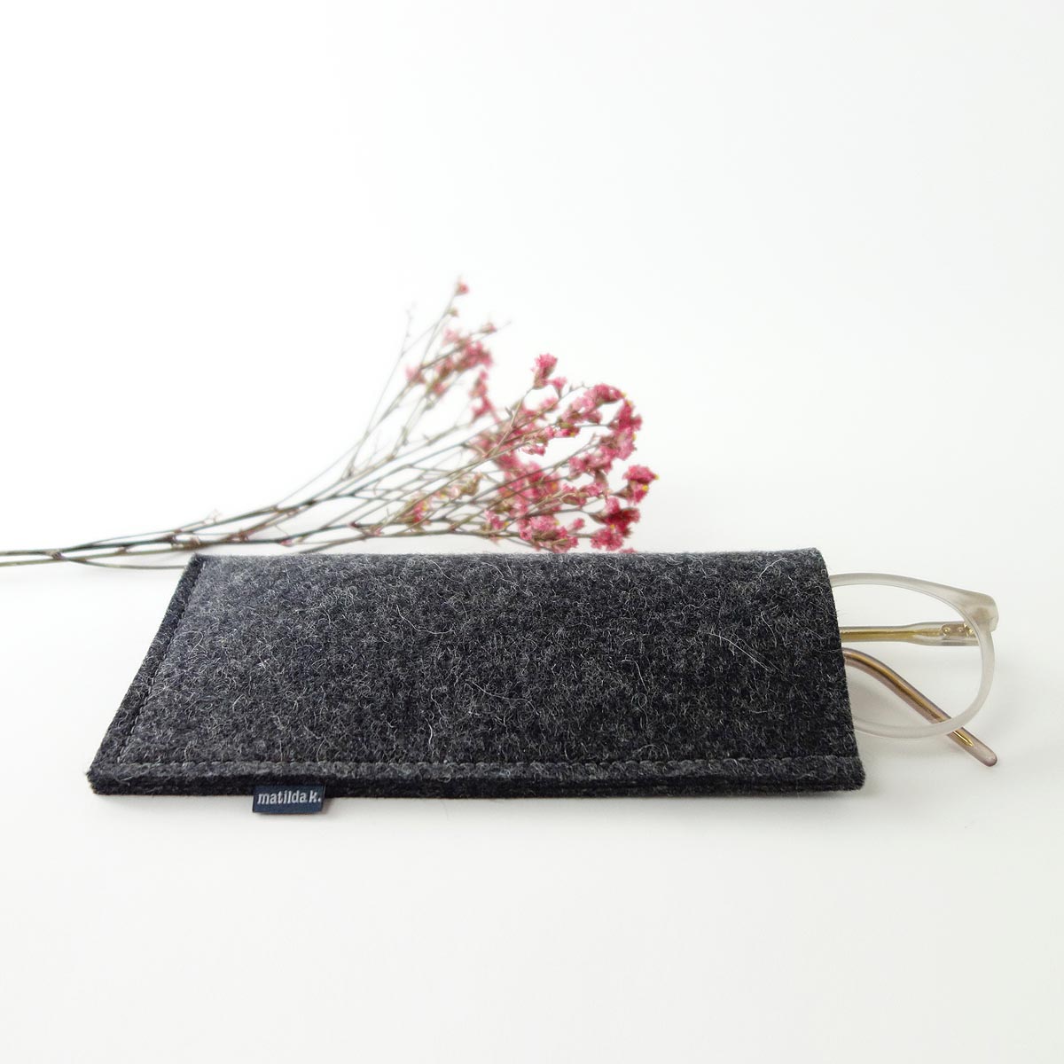 Brillenetui Zum Einstecken Aus Wollfilz Matilda K 02 Brillenetui Einstecketui fuer Brille aus dickem Wollfilz