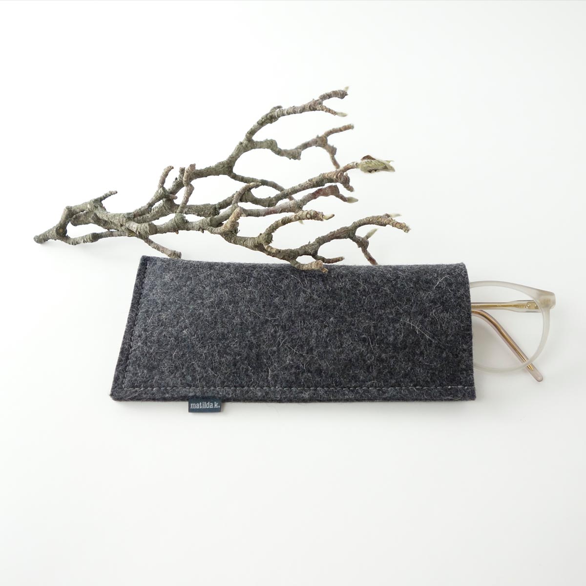Brillenetui Zum Einstecken Aus Wollfilz Matilda K Brillenetui Einstecketui fuer Brille aus dickem Wollfilz