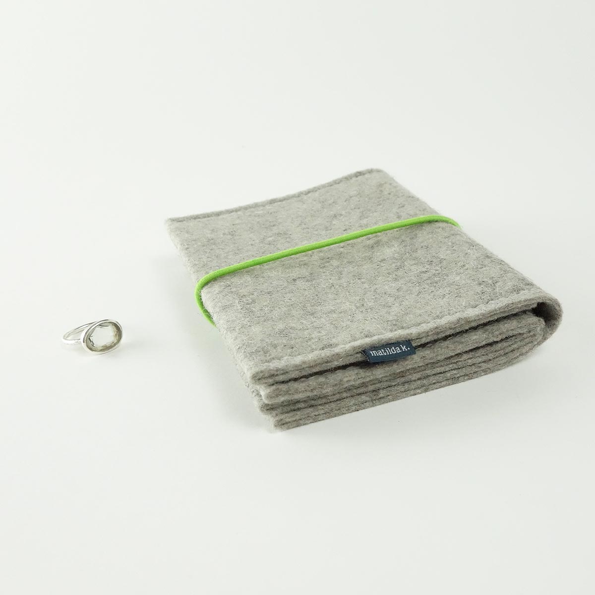 Schmuckaufbewahrung Gross Aus Wollfilz Hellgrau Rundgummi Hellgruen Matilda K