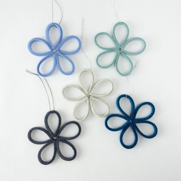 Blueten Aus Wollfilz Blautoene Matilda K