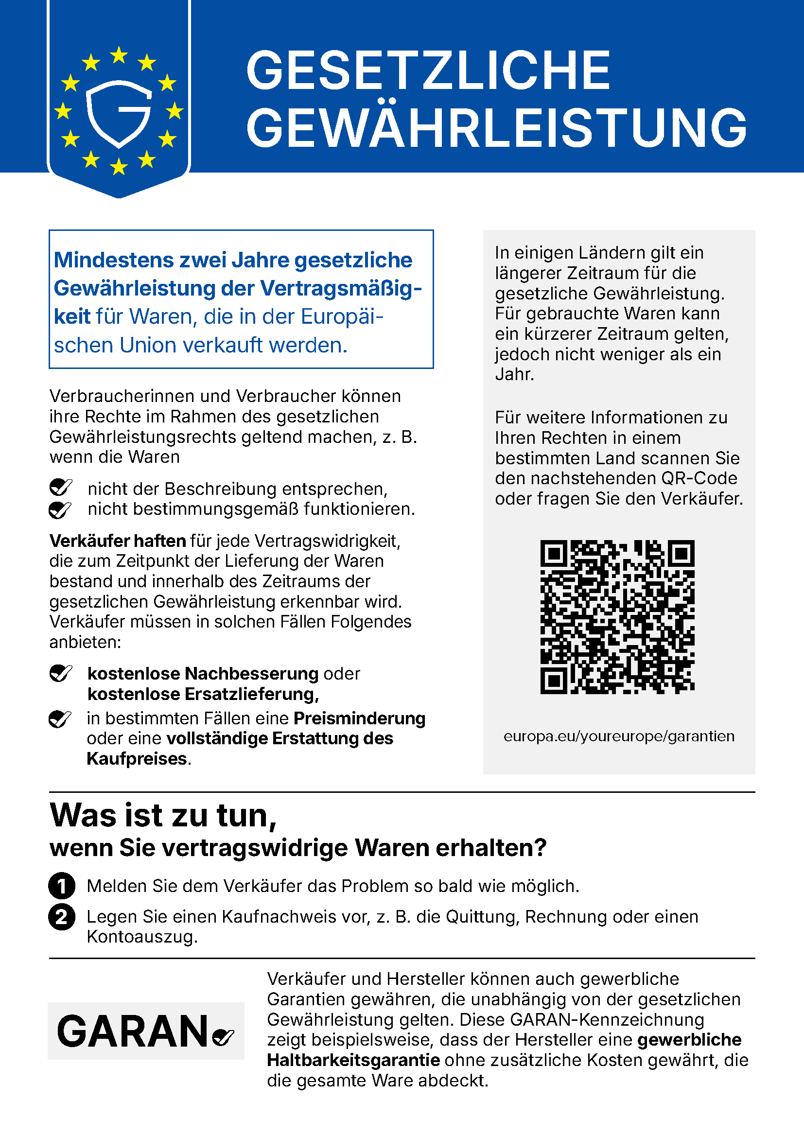 EU Gewaehrleisungslabel